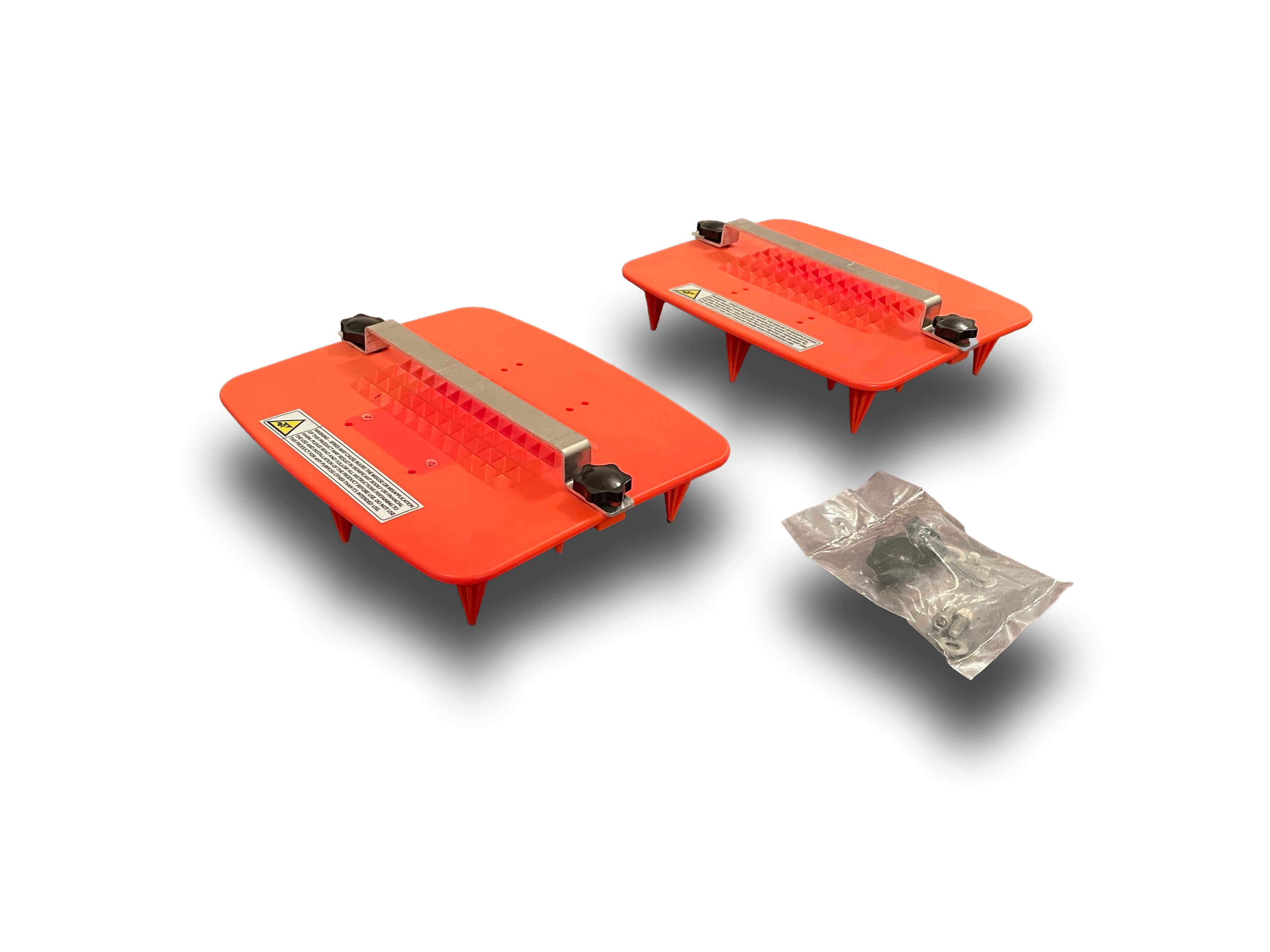 Close-up of Extension Ladder Kit brackets and mounts on a white background.